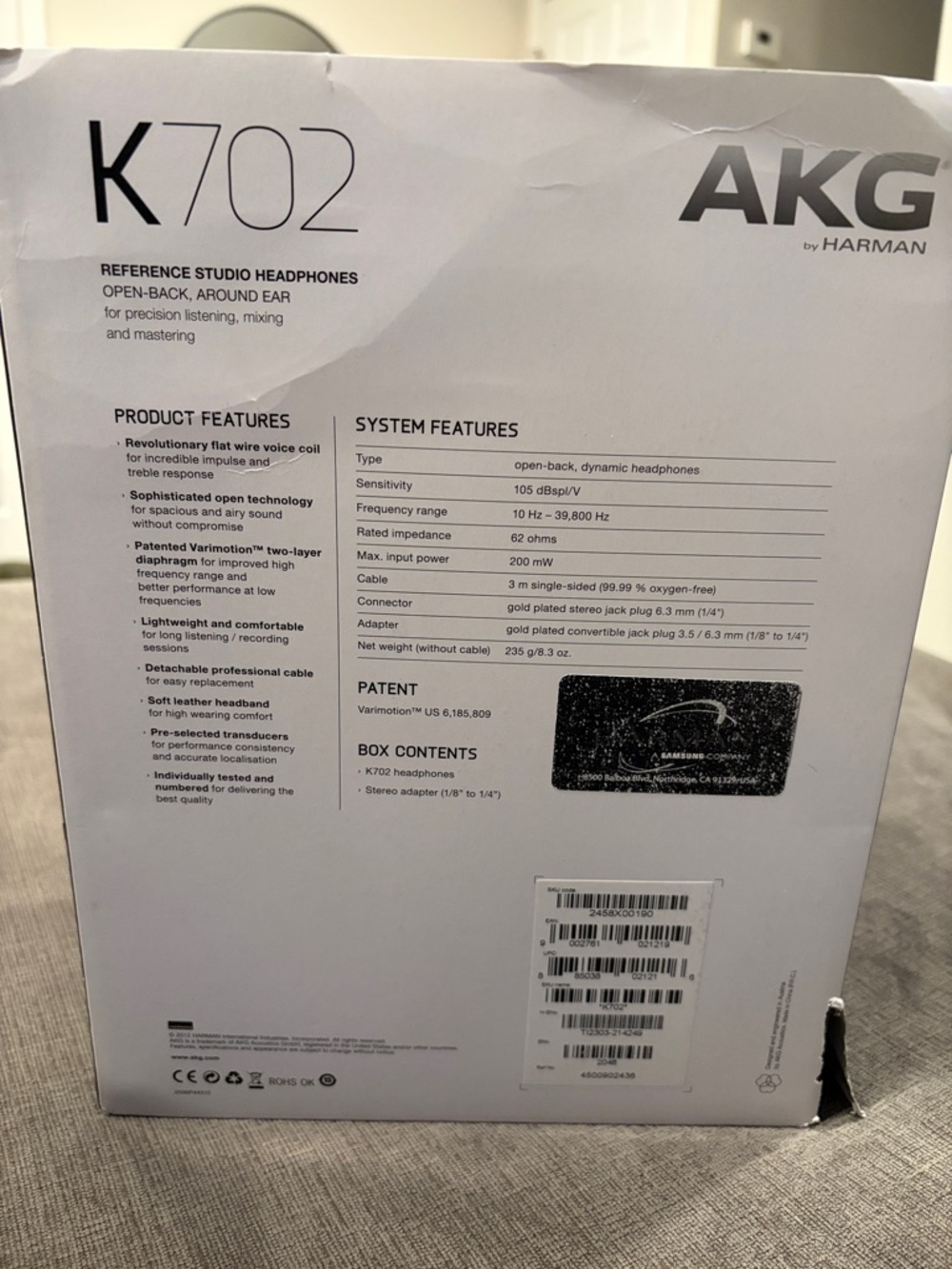 AKG K702 Reference Studio Headphones - BRAND NEW IN BOX! music electronics audio - Picture 4 of 8